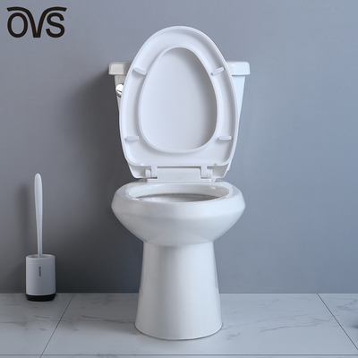 12 Rough In 2 Piece Elongated Toilet Wall Mounted  1.28 Gpf Commode