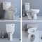 Single Flush Two Piece Elongated Toilet Right Height 12&quot; Rough In S-Trap