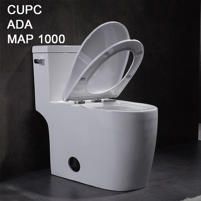 IAPMO CUPC Toilet Bowl 1 Piece Super Quiet Commode Powerful Flushing Round