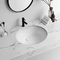 White Oval Undermount Bathroom Sinks Ada Compliant 19 Inches Underground