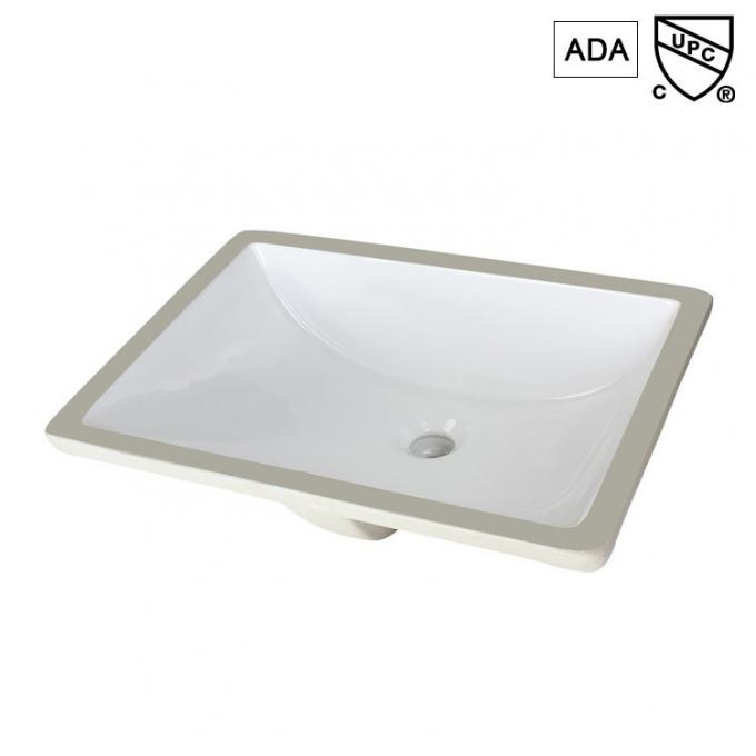 Porcelain Ada Compliant Commercial Bathroom Sinks Undermount Smooth