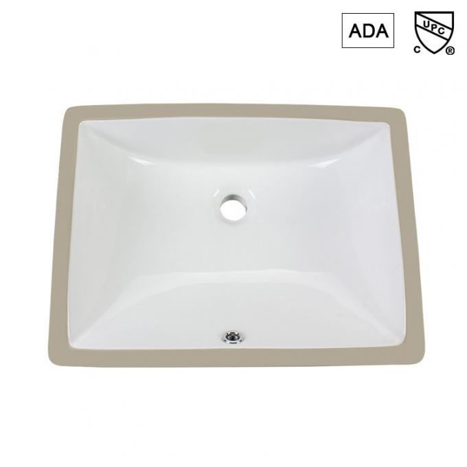 Porcelain Ada Compliant Commercial Bathroom Sinks Undermount Smooth