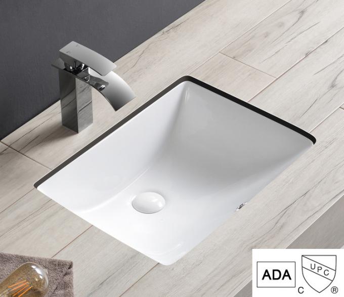 Porcelain Ada Compliant Commercial Bathroom Sinks Undermount Smooth